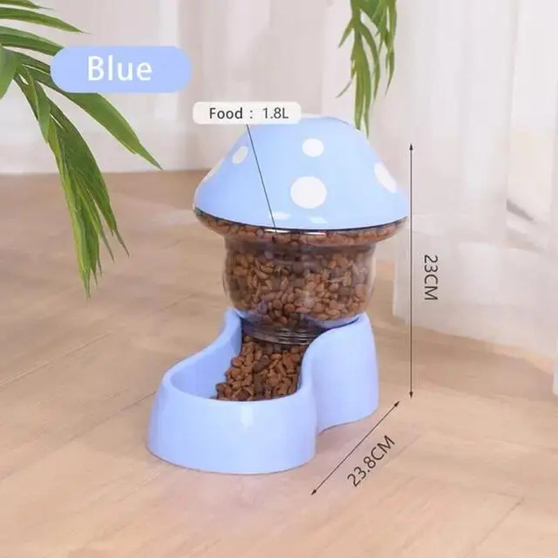 Smartpaws 1.8L Automatic Pet Feeder: Anti-Tipping Mushroom Bowl Design