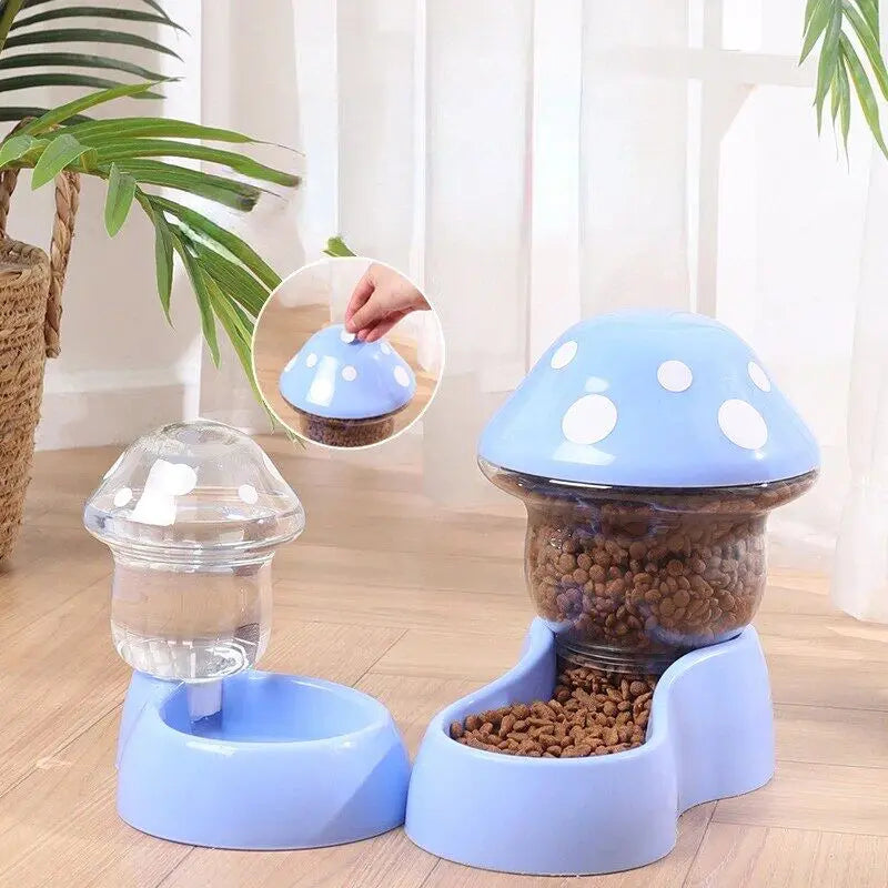 Smartpaws 1.8L Automatic Pet Feeder: Anti-Tipping Mushroom Bowl Design