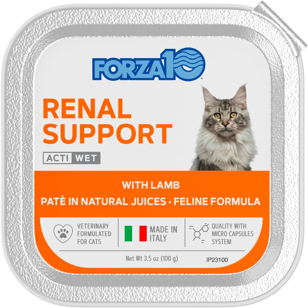 Renal Wet Cat Food for Adult Cats - 3.5 Oz, 32 Pack - Lamb Flavor | Actiwet Renal Support - Vet-Formulated, Non-Gmo - Kidney Care for Adult Cats - Made in Italy