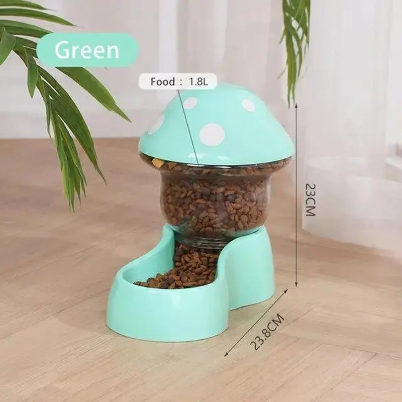 Smartpaws 1.8L Automatic Pet Feeder: Anti-Tipping Mushroom Bowl Design