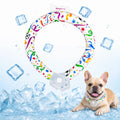 Reusable Pet Cooling Collar, 64°F PCM Ice Ring for Dogs & Cats, No Condensation Sweat-Free Dog Neck Ring, Fast Freeze Instant Heat Relief Neck Wrap for Summer Outdoor Walking, Travel & Anti-Heatstroke, Safe Premium TPU Chill Loop for Puppy & Large Dogs