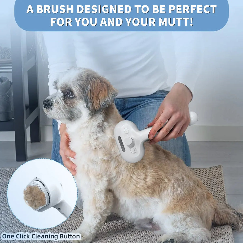 Pet Spray Hair Removal Comb, 1-Piece Pet Hair Brush, Pet Hair Cleaning Brush with Shedding Button, Cat Brush, Dog Brush, Cat and Dog Beauty and Massage Comb, Pet Supplies