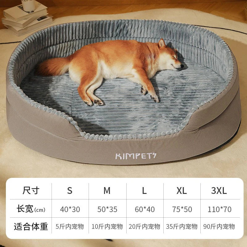 Autumn and Winter Dog Kennel, Warm and Thickeneded Dog Bed, Runway Nest, Double-Sided Mat, Cat Bed, Cat Nest, Universal Pet Supplies for All Seasons
